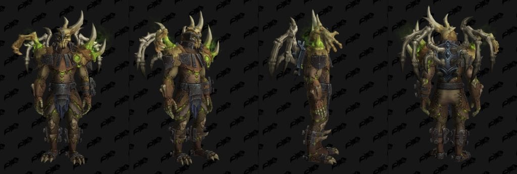 The leather armor set of the covenant Necrolord in Maldraxxus. Unlockable through progression.