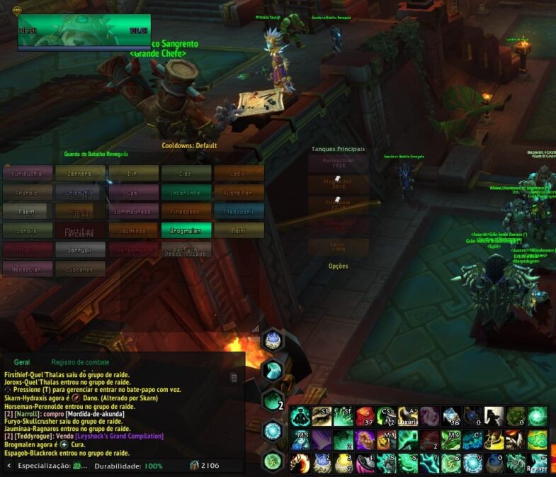 The addon Healbot Continued. Shown in game.