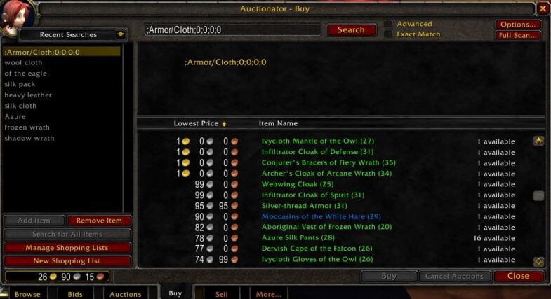 helpful addons for gold making wow