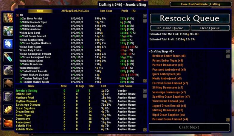 wow addon for auction house