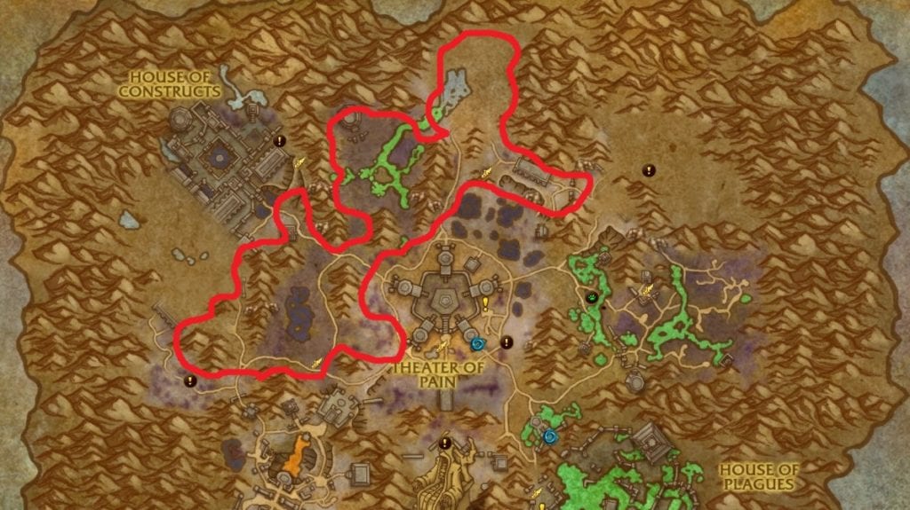 WoW Making Gold with Mining - Maldraxxus Mining Route 1