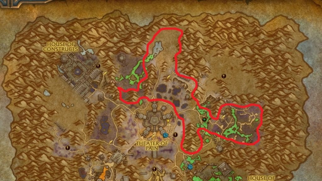 WoW Making Gold with Mining - Maldraxxus Mining Route 2