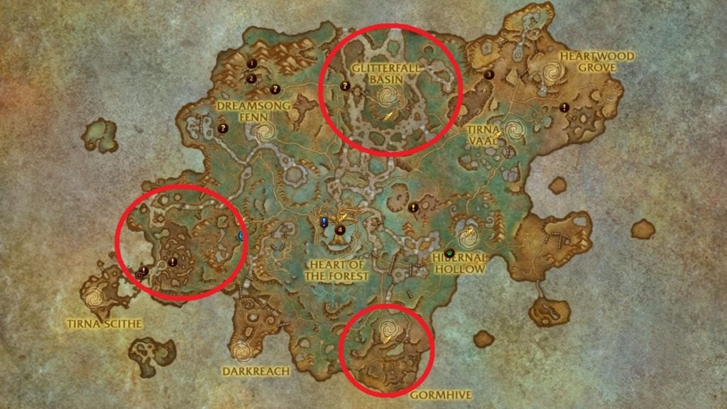 The Ardenweald Herbalism Route 2 in Our Complete Guide on How to Make Gold in WoW Shadowlands with Herbalism