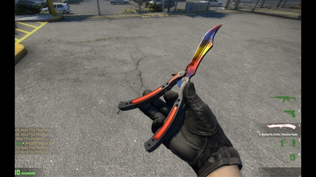 Butterfly Knife Marble Fade csgo knife skin