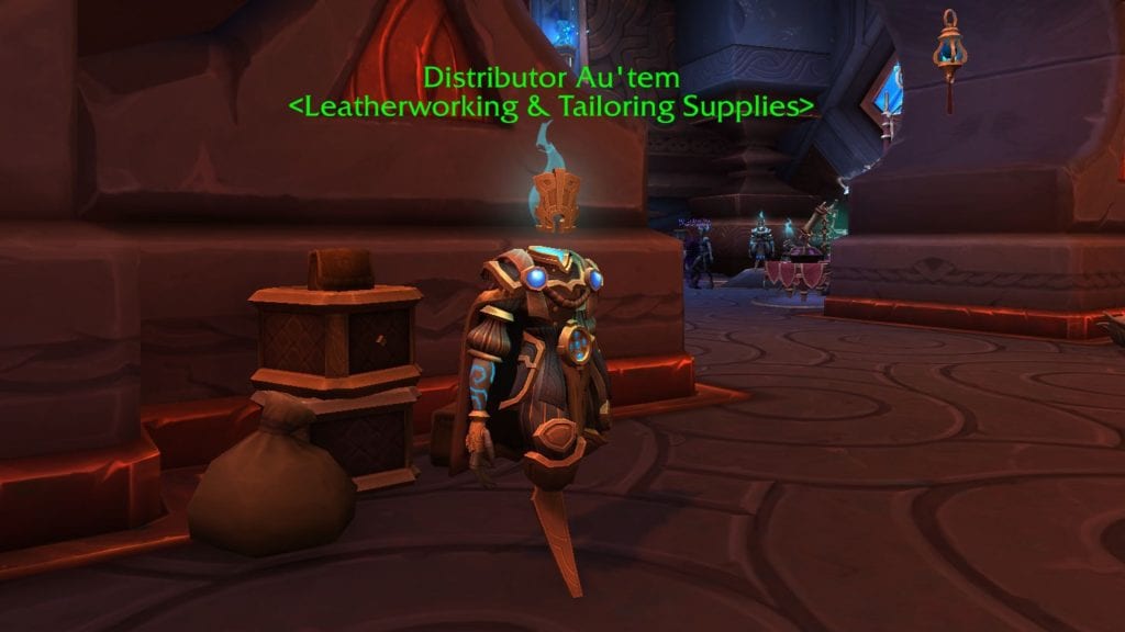 The Tailoring Vendor Found in Oribos, Needed for Making Gold in WoW Shadowlands with Tailoring