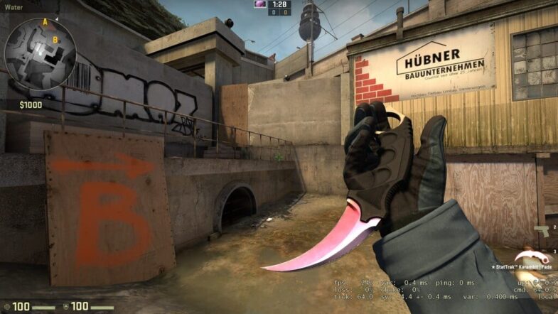 StatTrak Karambit Fade csgo knife skin