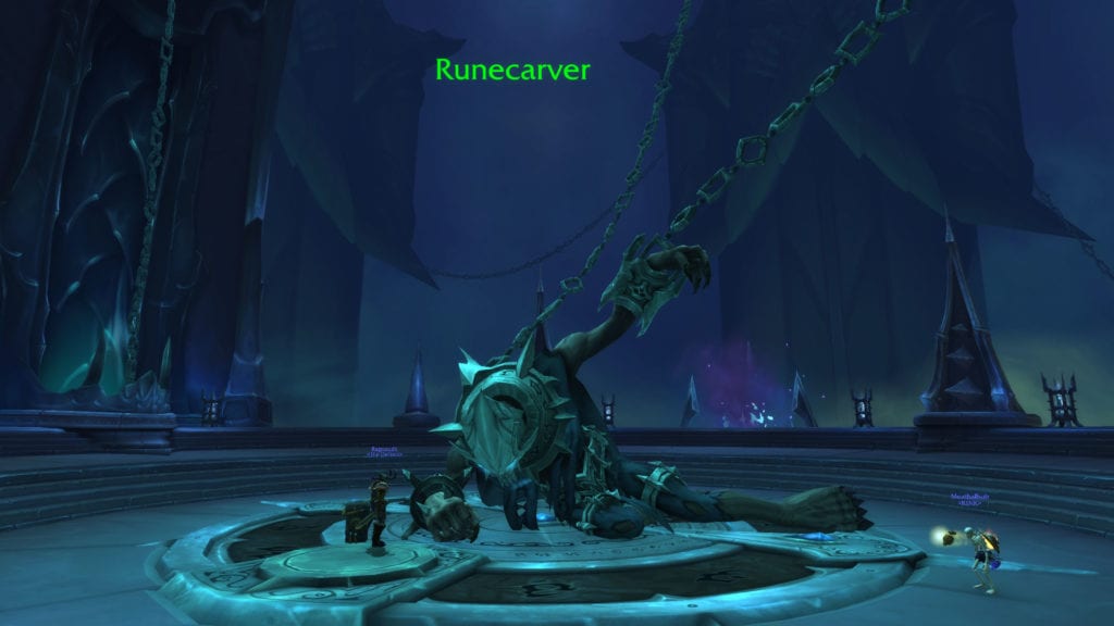 The Runecarver, the NPC responsible for crafting WoW Shadowlands Legendaries shown in game.