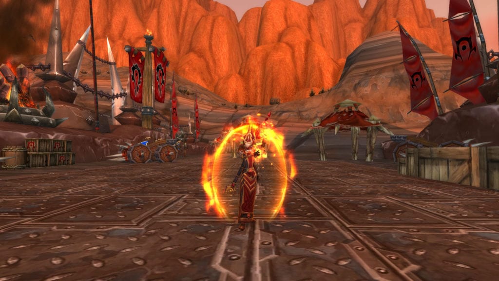 Fire Mage in WoW Shadowlands shown in game.