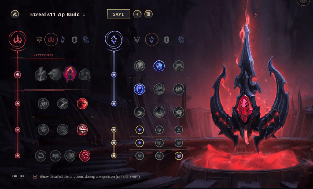 AP Ezreal build rune page