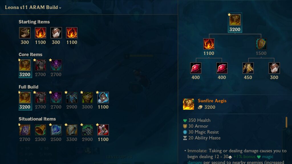 LoL ARAM Leona build items