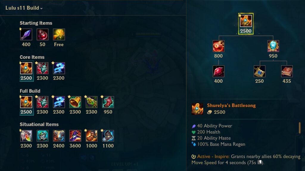 Lulu build items