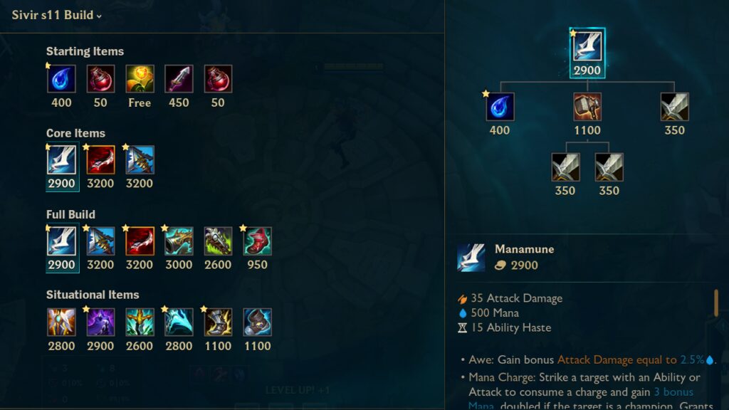 Bot Lane Sivir build item list