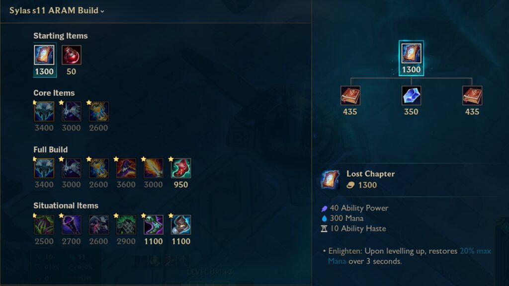 ARAM LoL Sylas build item list